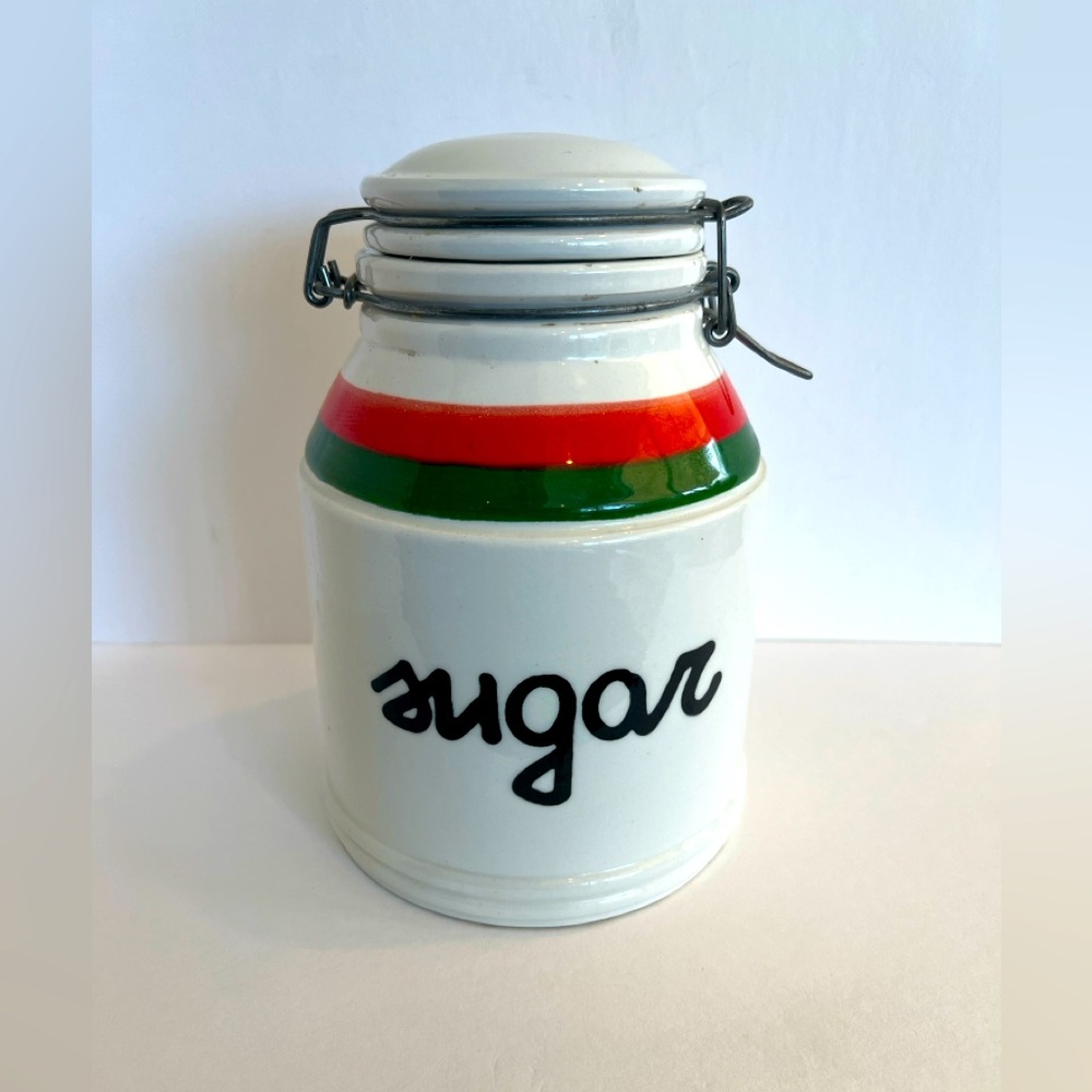 Baldelli Italian Sugar Canister, Jar. Made in Italy. 50’s